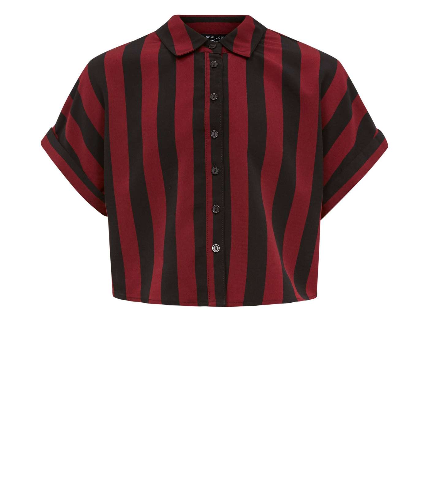 Girls Red Stripe Boxy Shirt  Image 4