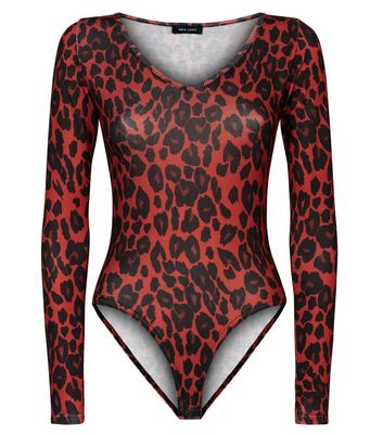 red leopard bodysuit