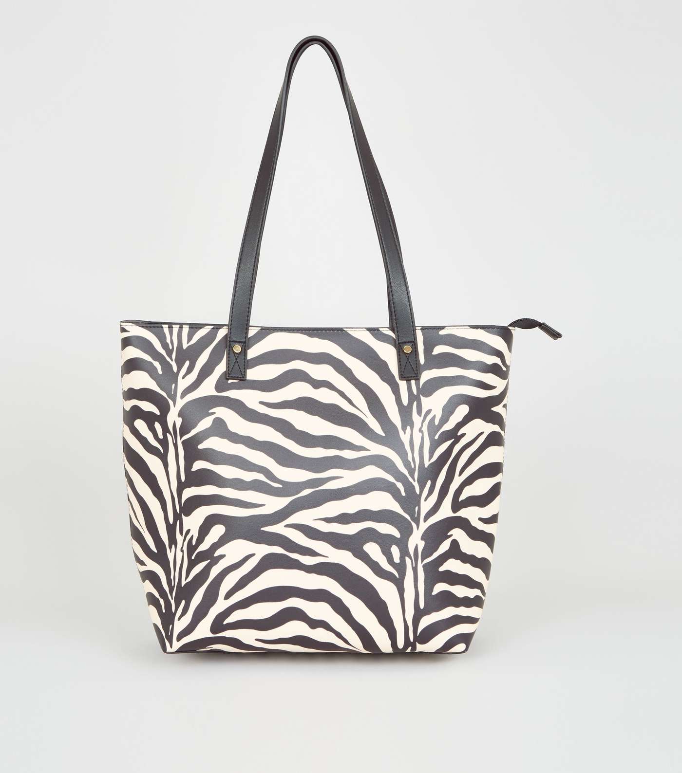 Grey Tiger Print Tote Bag 