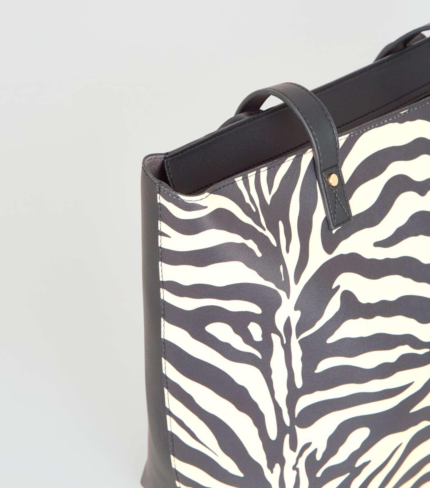 Grey Tiger Print Tote Bag  Image 3