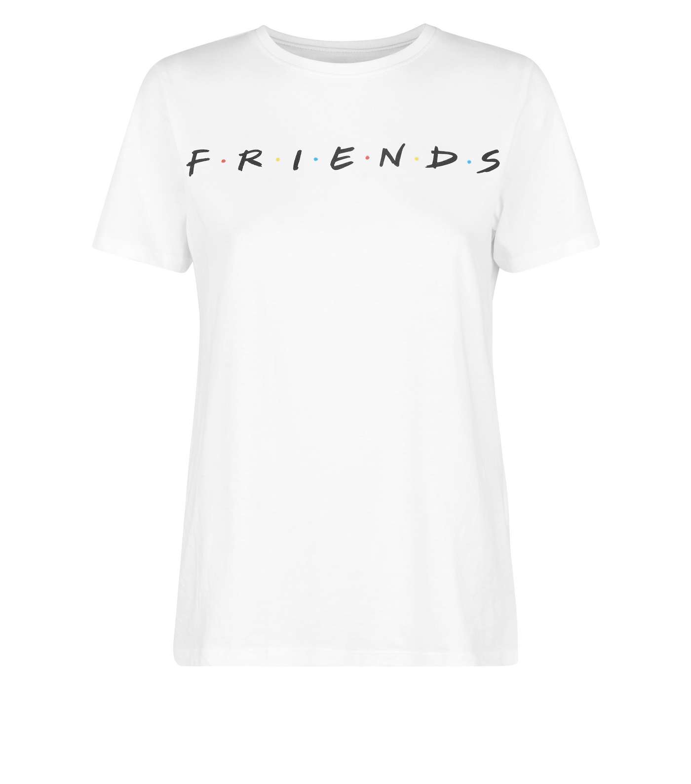 White Friends Logo T-Shirt Image 4