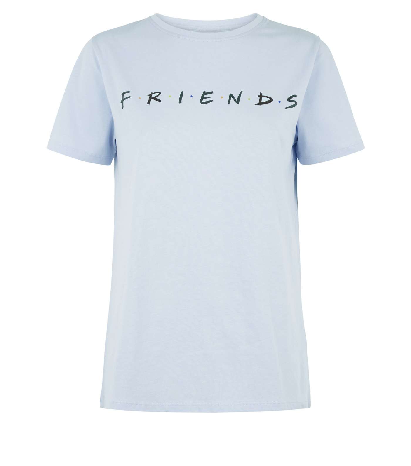 Pale Blue Friends Slogan T-Shirt Image 4