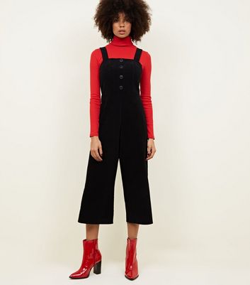 new look black culotte jumpsuit