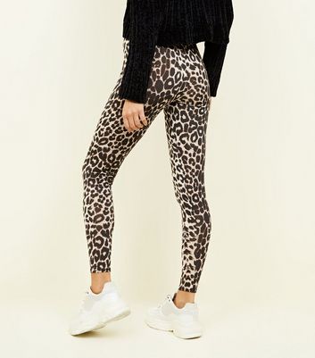 Brown Leopard Print Leggings | New Look