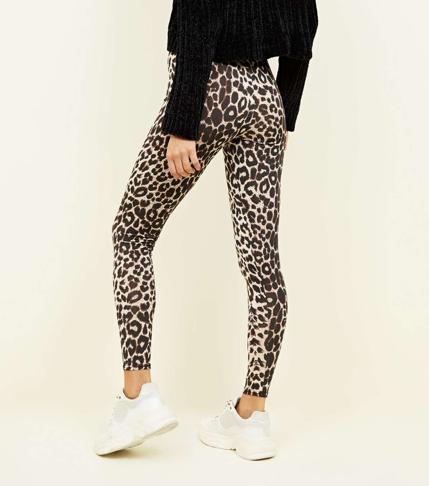 Brown Leopard Print Leggings Image 3