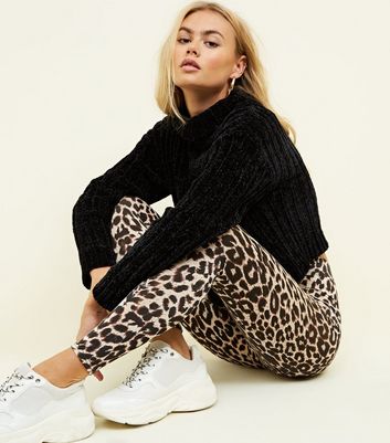 Leopard print leggings new look sale