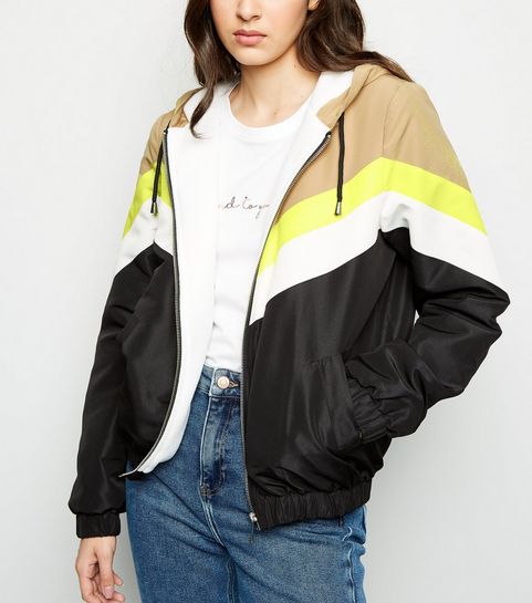 Tall – Beiger Windbreaker in Blockfarben mit Fleecefutter