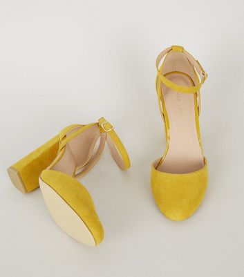 mustard heels new look