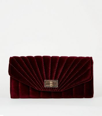 purple velvet purse