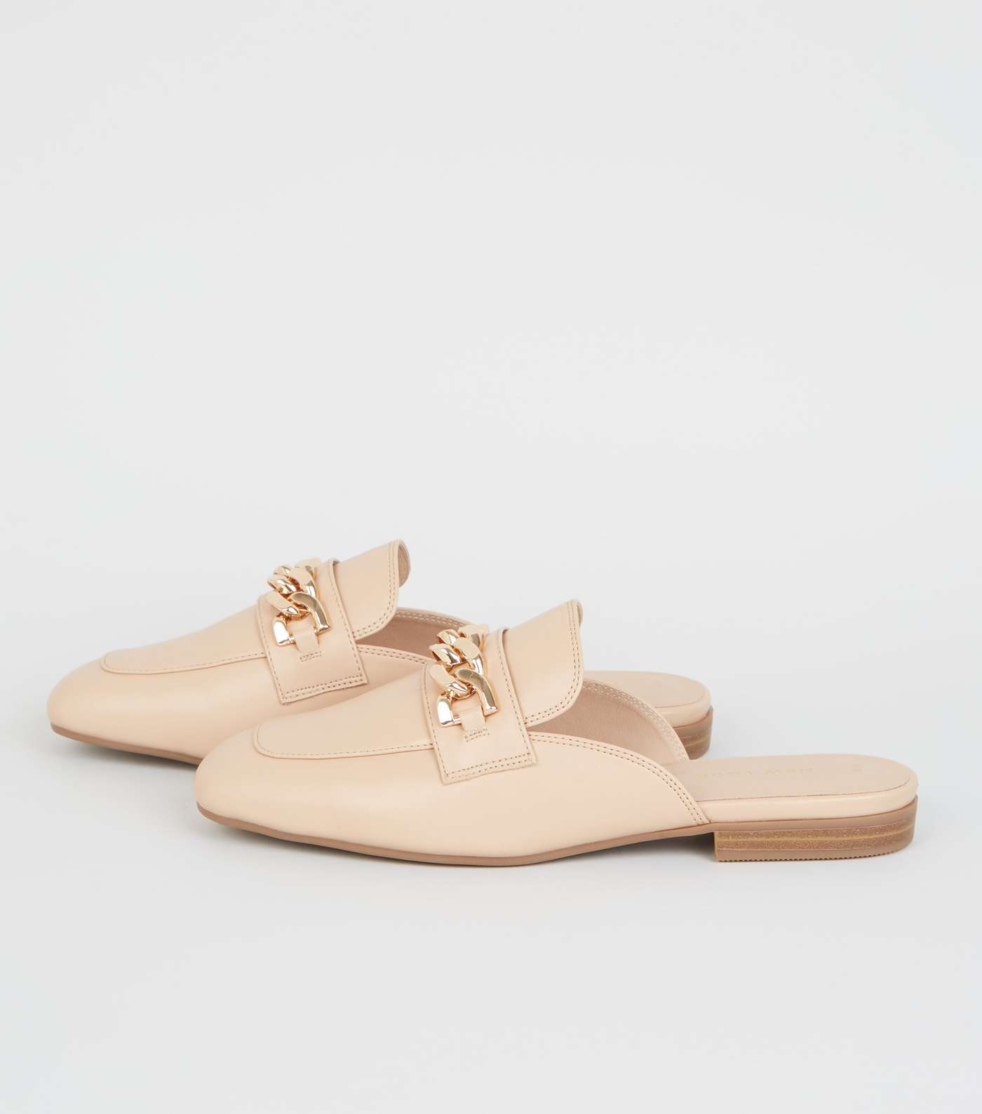 Pink Chain Strap Loafer Mules Image 4