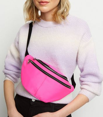 bright pink bum bag