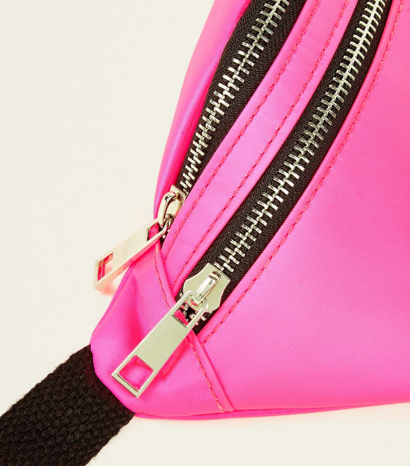 Bright Pink Neon Satin Bum Bag  Image 4