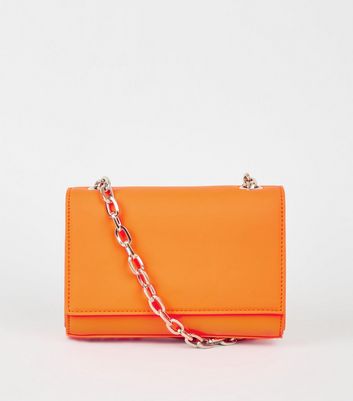 neon orange handbag