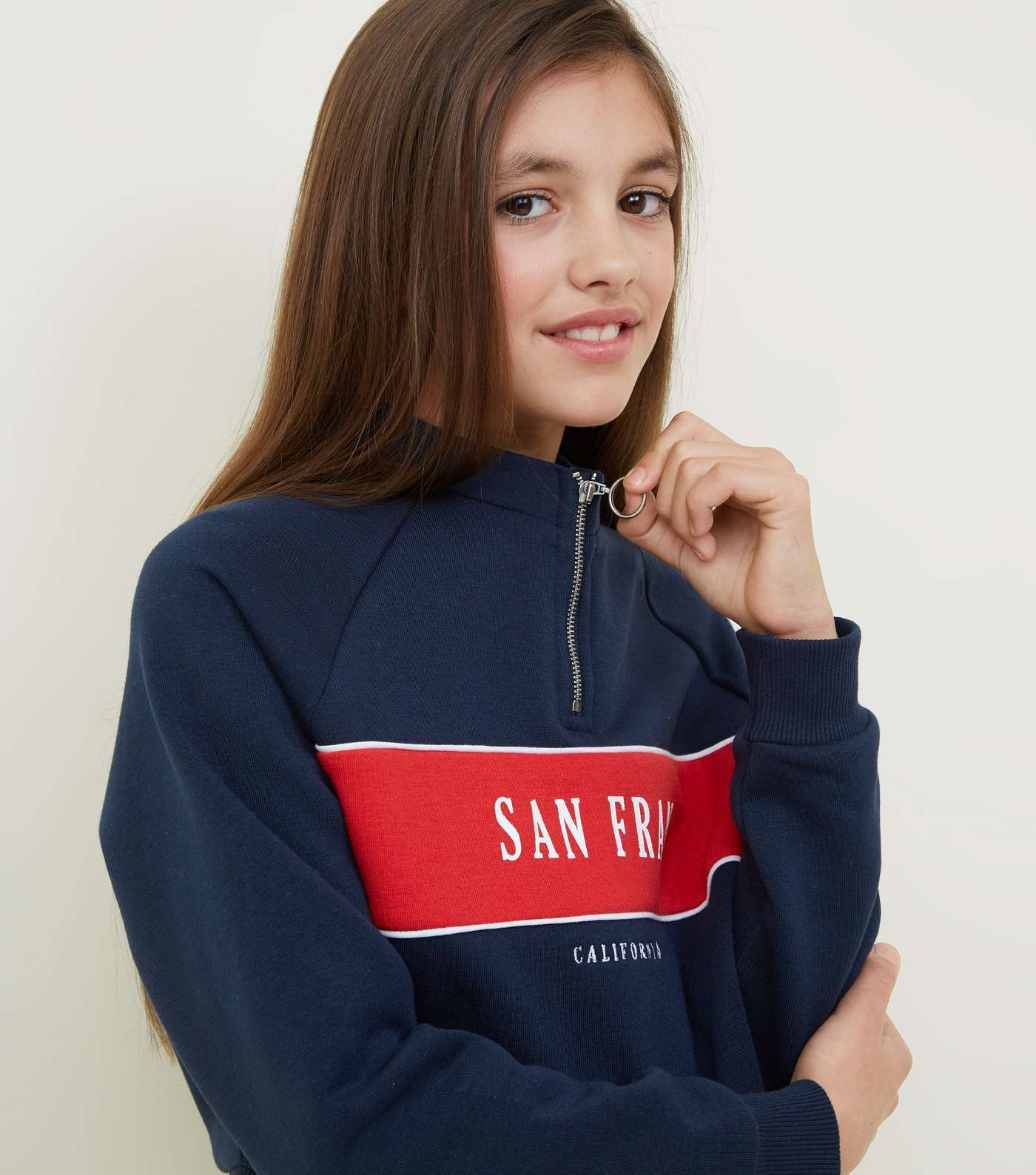 Girls Blue San Fran Slogan Sweatshirt  Image 5