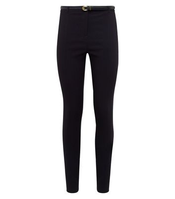 black skinny trousers with belt loops