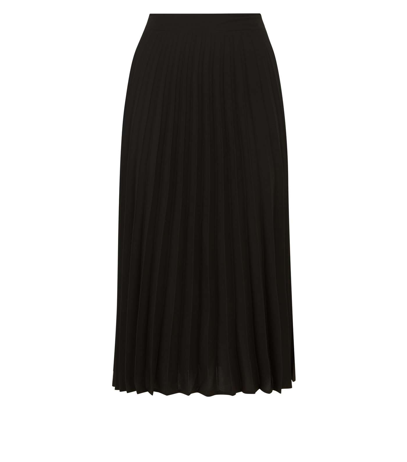 Black Chiffon Pleated Midi Skirt Image 4