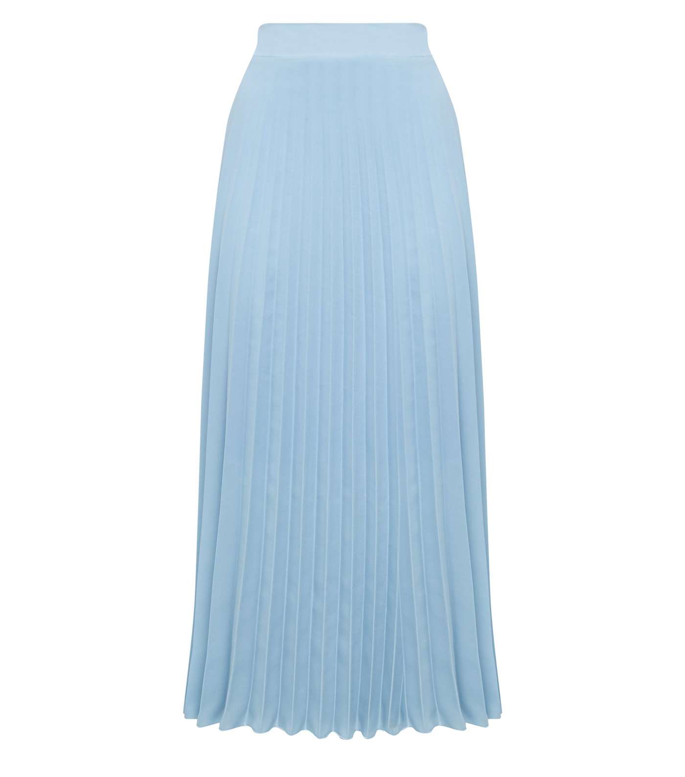 Pale Blue Pleated Midi Skirt  Image 4