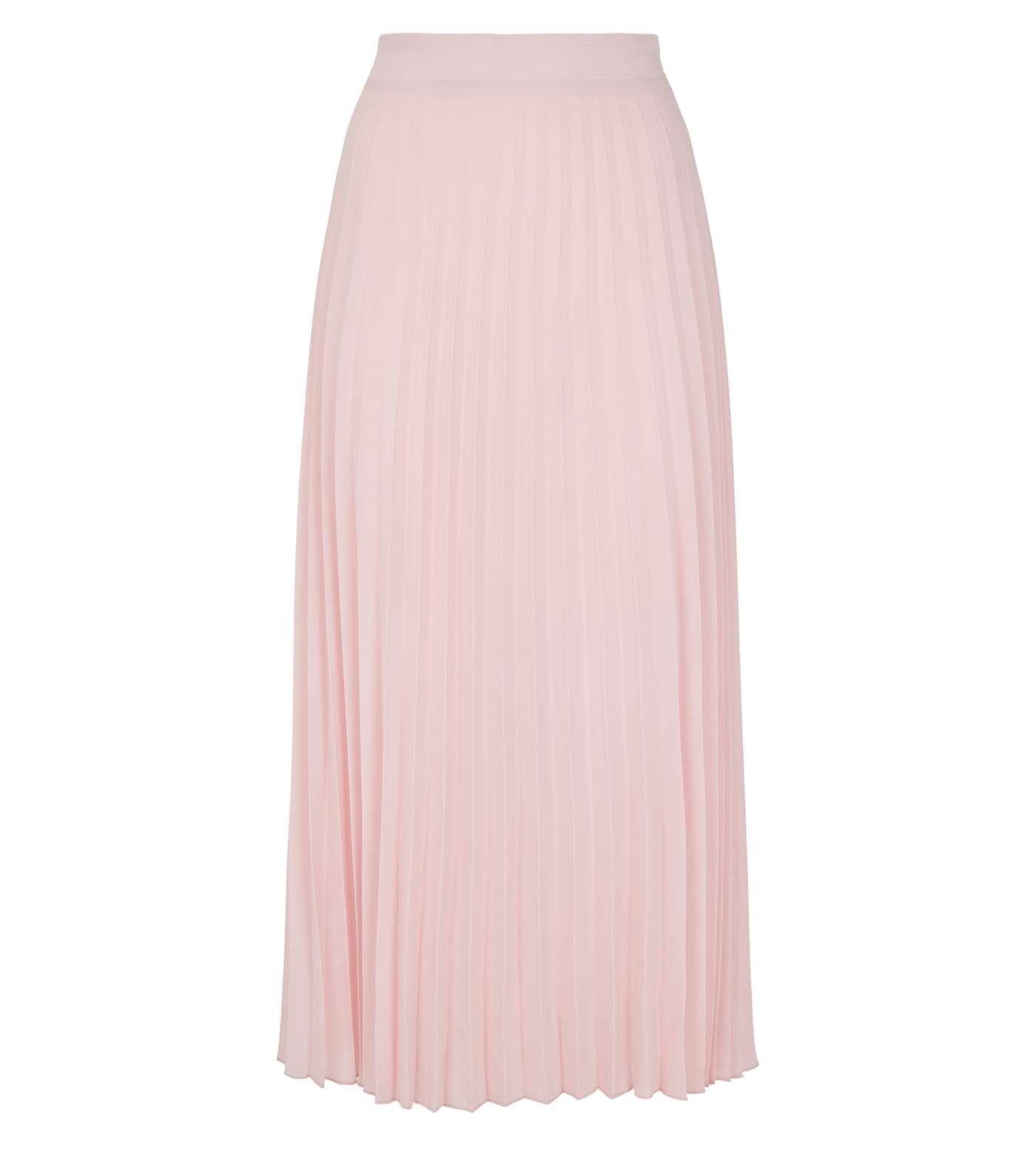 Pale Pink Pleated Midi Skirt  Image 4