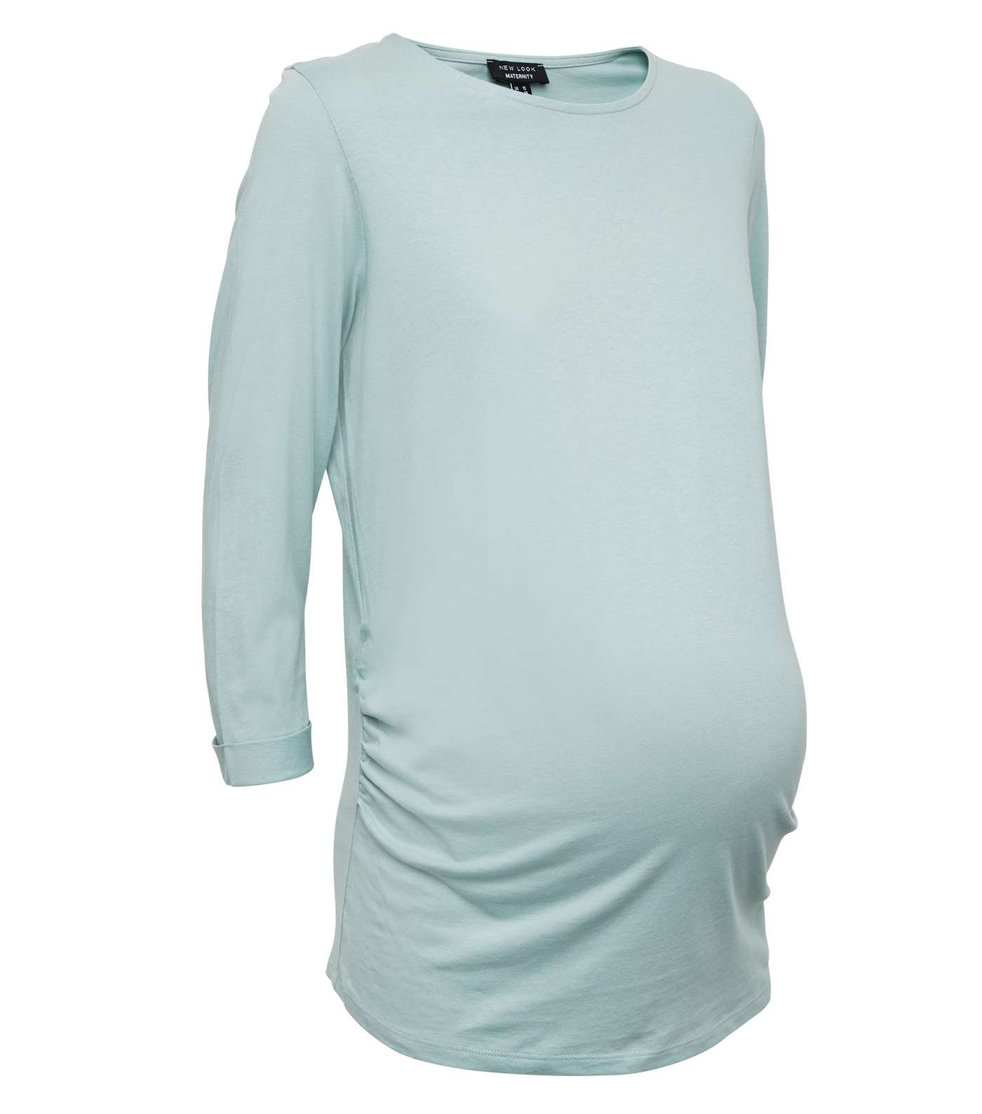 Maternity Mint Green 3/4 Sleeve Top  Image 3
