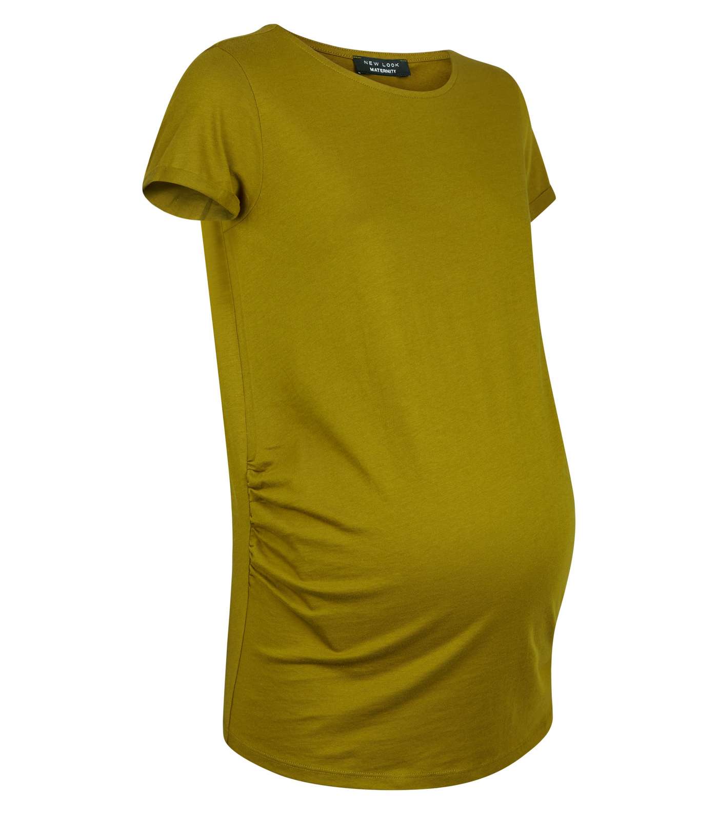 Maternity Olive Short Sleeve T-Shirt  Image 4