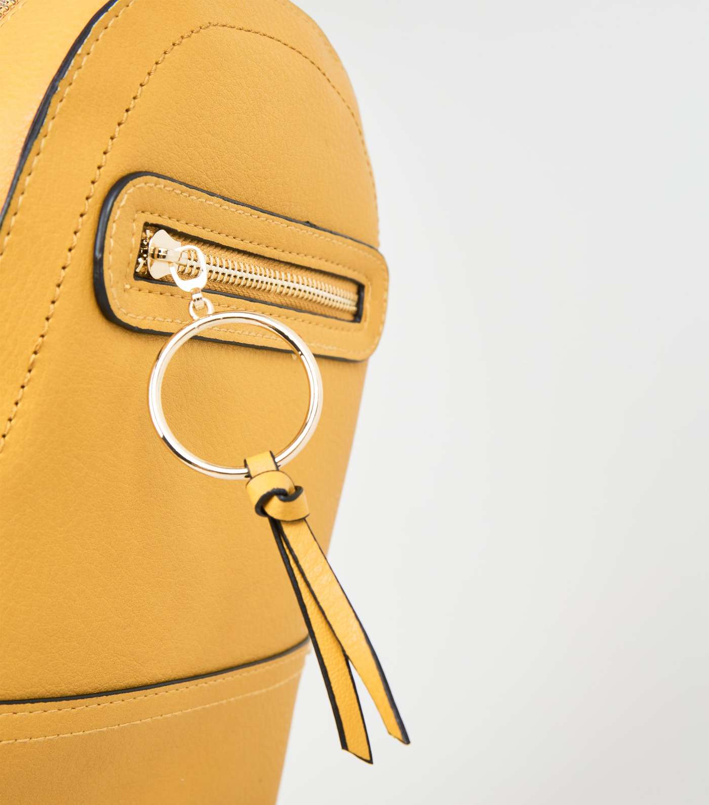 Mustard Ring Zip Utility Mini Backpack  Image 4