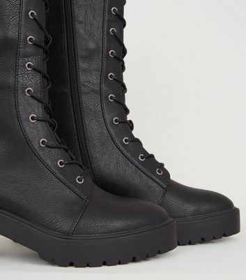 lace up calf boots womens