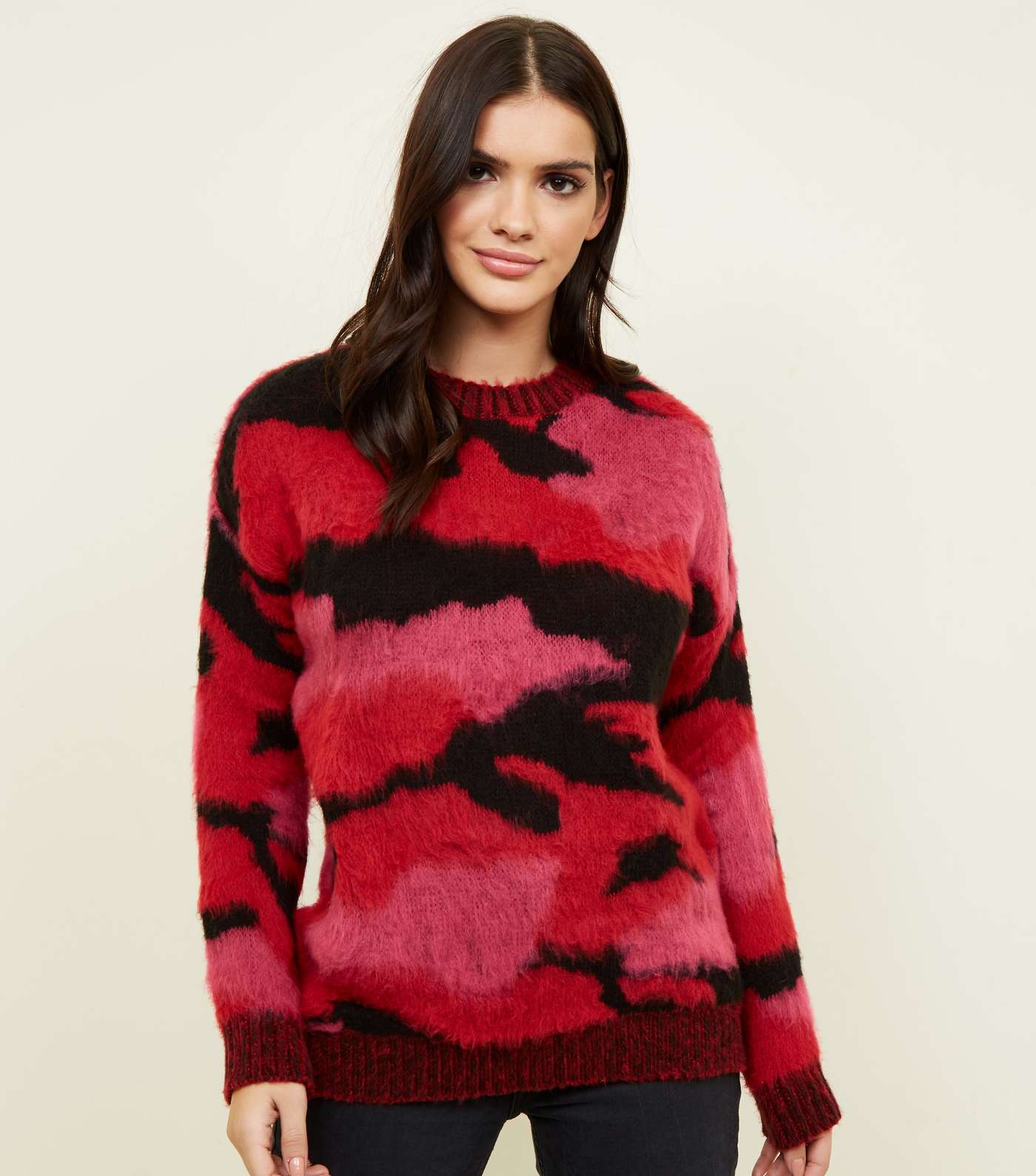 Red Brushed Camo Jumper