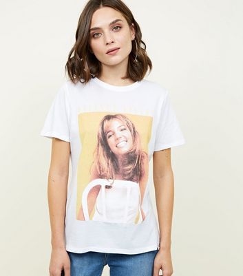 White Britney Spears Print T-Shirt | New Look