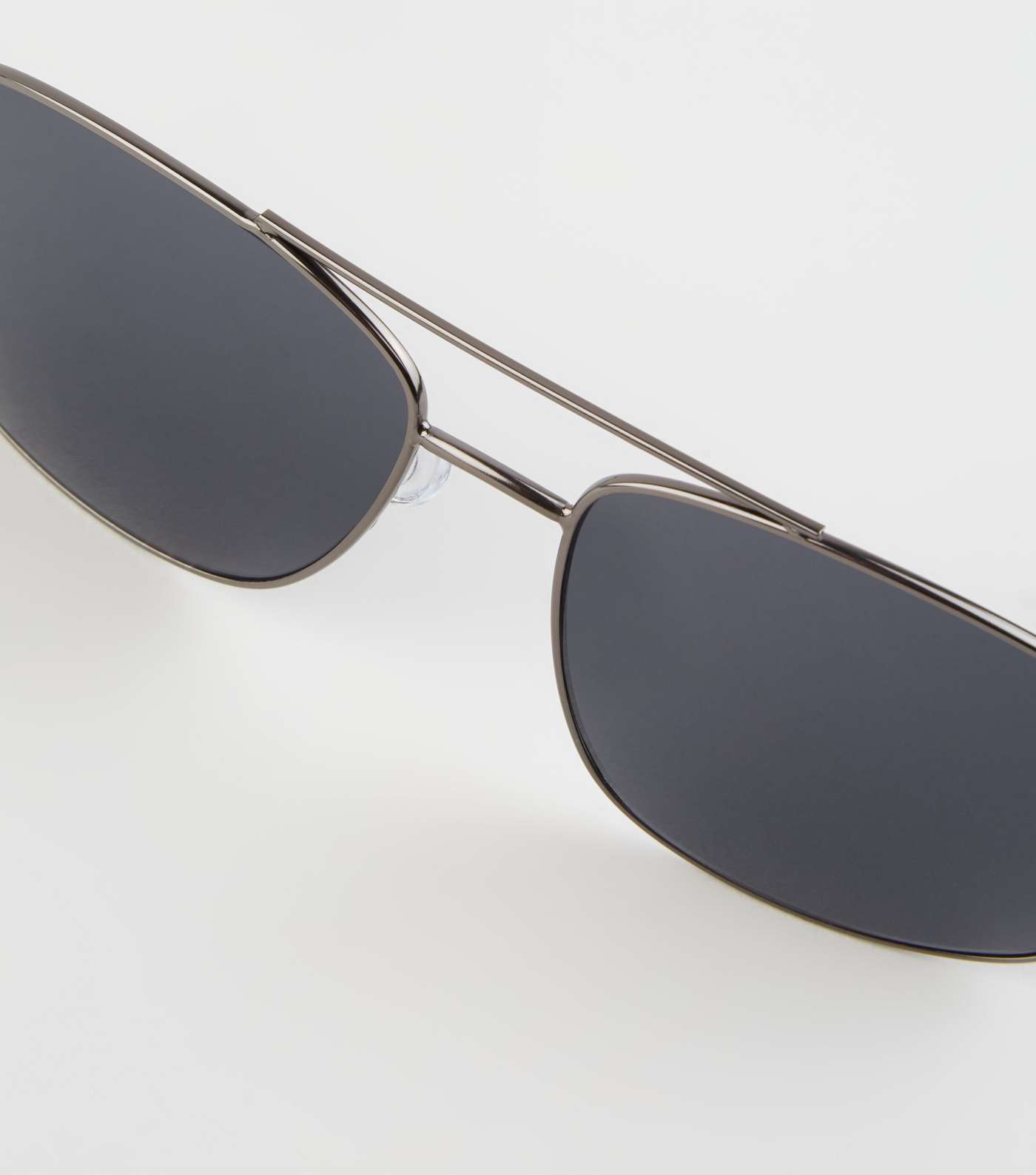 Black Square Frame Pilot Sunglasses Image 4