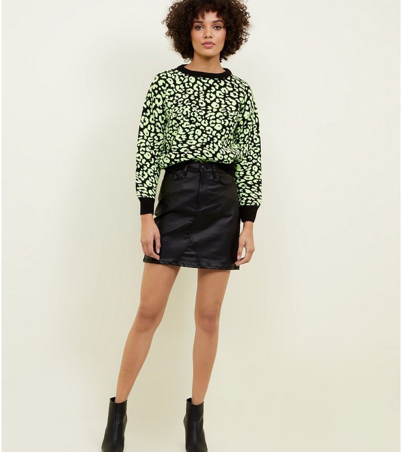 New Look Carpe Diem Yellow Neon Leopard Print Jumper at £17.24 | love ...