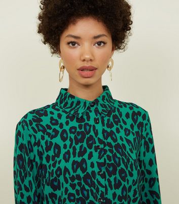 green leopard shirt