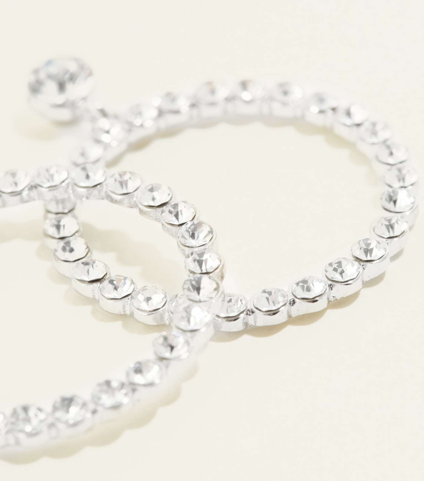 Crystal Diamanté Hoop Earrings Image 3