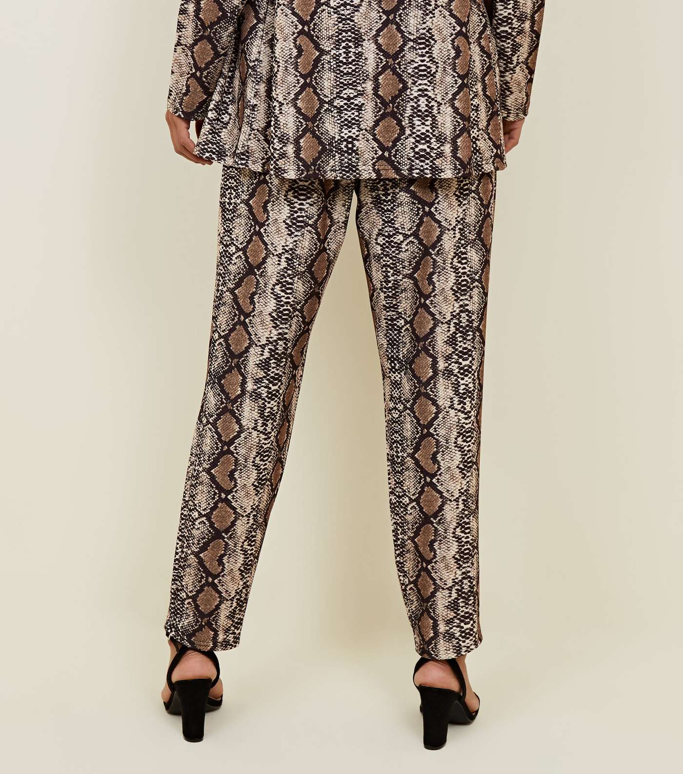 Cameo Rose Brown Snake Print Trousers Image 3