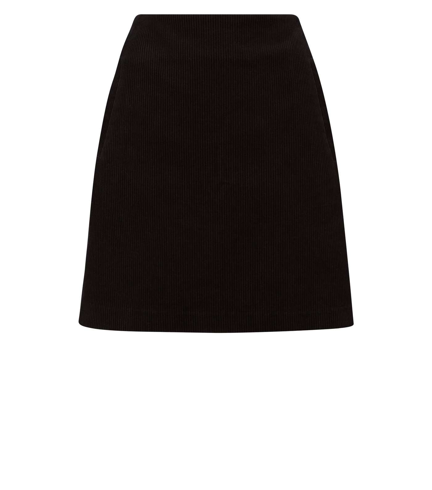 Black Welt Pocket Corduroy Skirt  Image 4