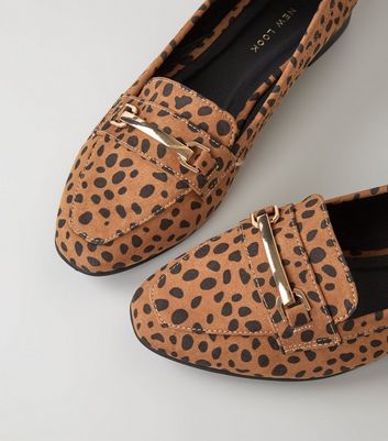 Leopard print loafers new hot sale look