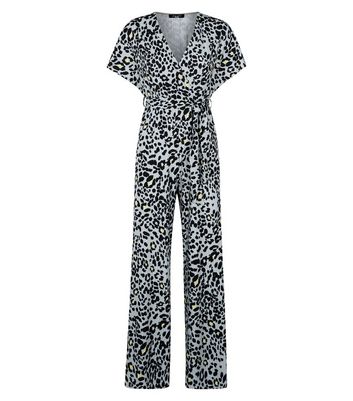 grey leopard print jumpsuit