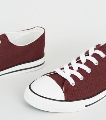 Mens burgundy sale canvas shoes