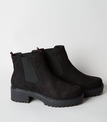 new look chunky black boots