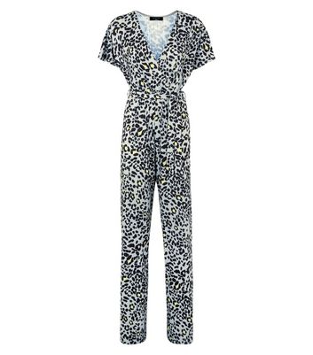 black and white leopard print jumpsuit