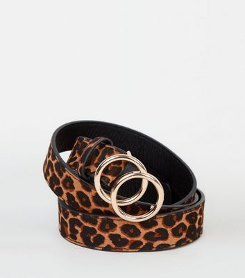 leopard print belt new look