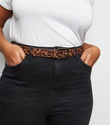 leopard print belt new look