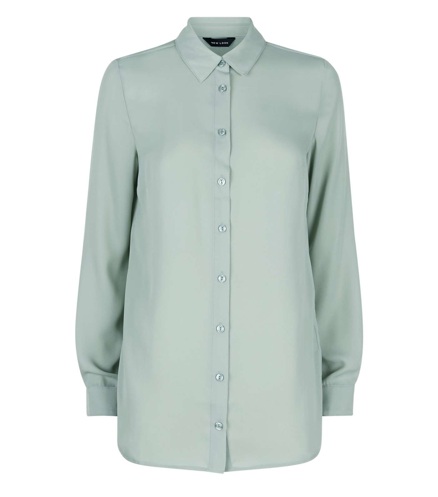 Light Green Crepe Long Sleeve Shirt Image 4