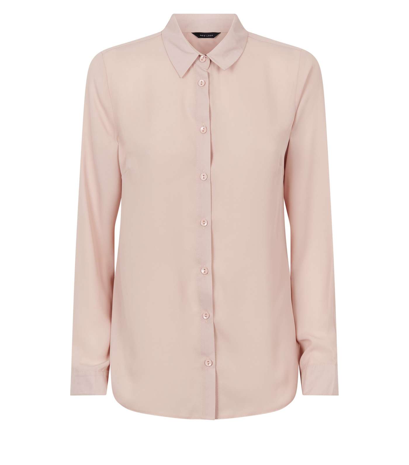 Pink Crepe Long Sleeve Shirt Image 4