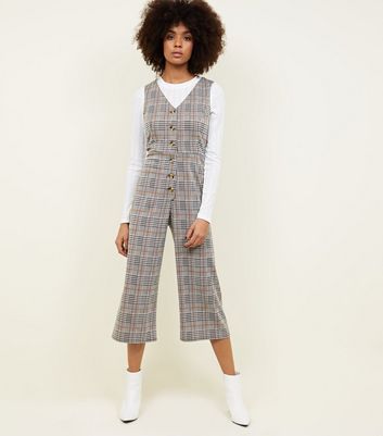 new look check jumpsuit
