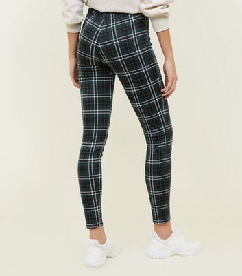 checkered print leggings