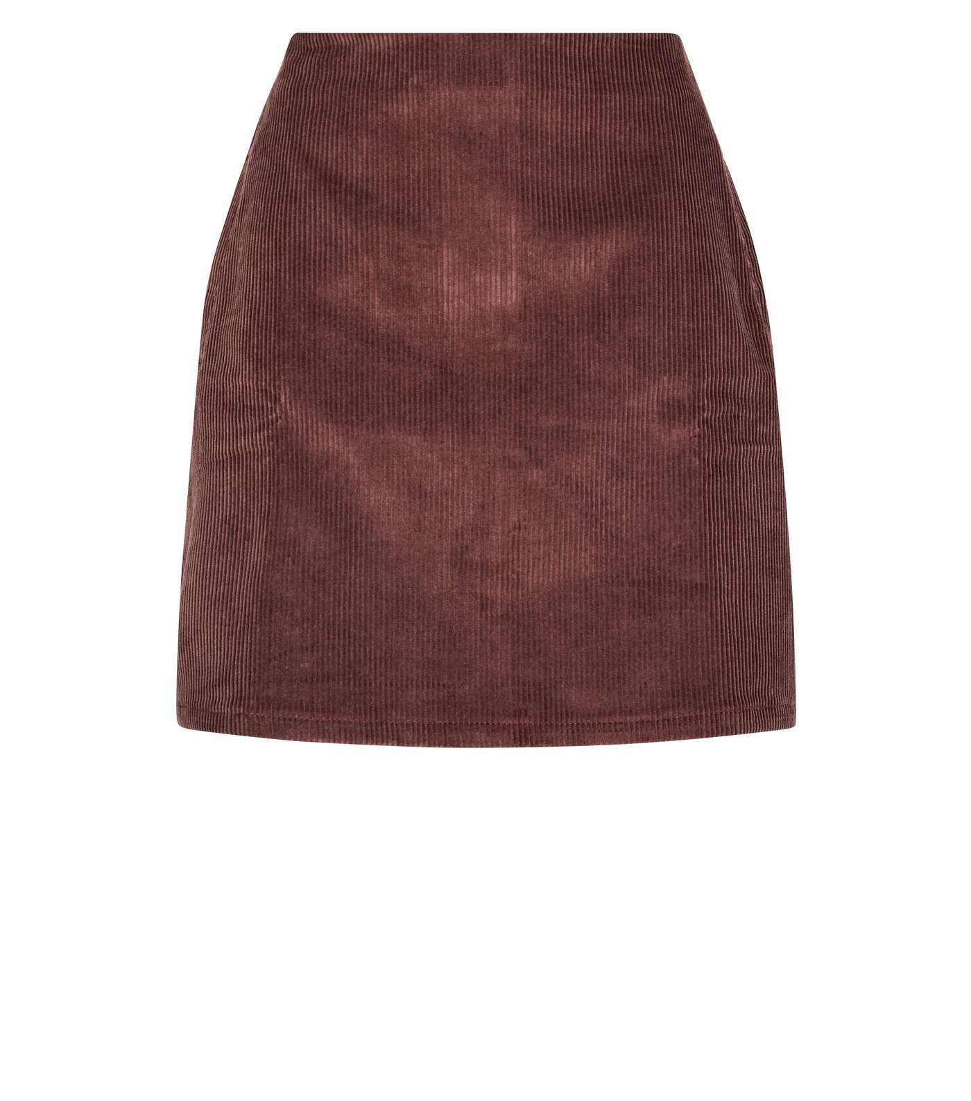 Rust Corduroy Pocket Side Mini Skirt Image 4