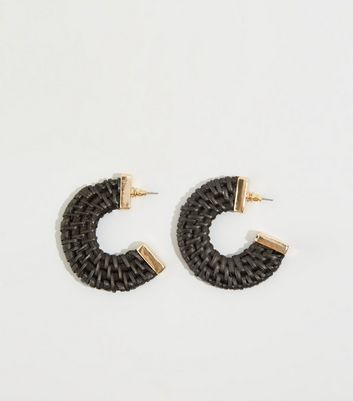 new look black earrings