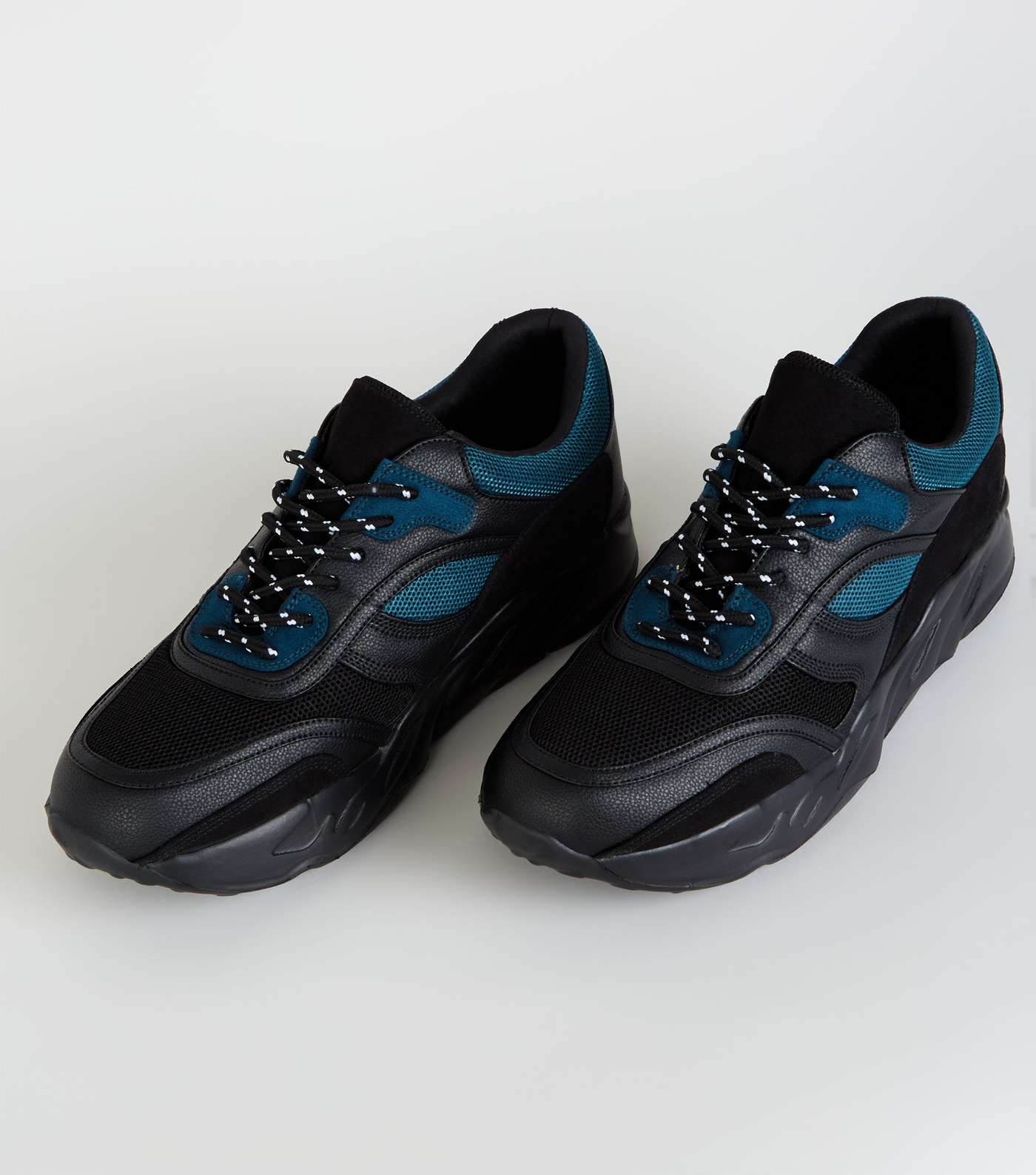 Black Panelled Chunky Trainers Image 3