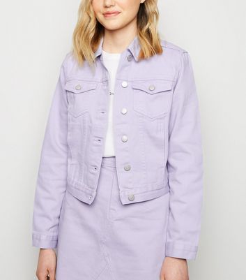 lilac denim jacket