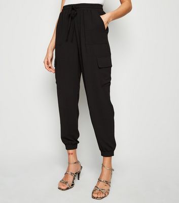 black utility joggers womens